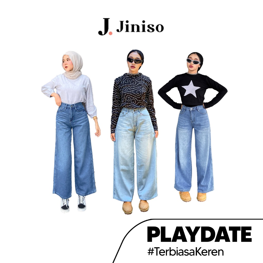 JINISO - Highwaist Baggy Loose Jeans Playdate