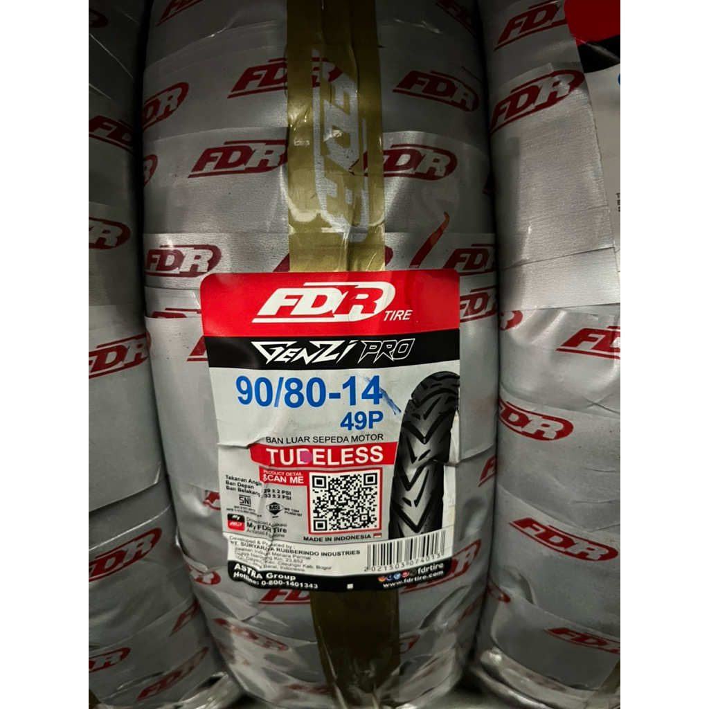 Ban Luar Ring 14 FDR 90/80-14 GENZI (Tubeless)