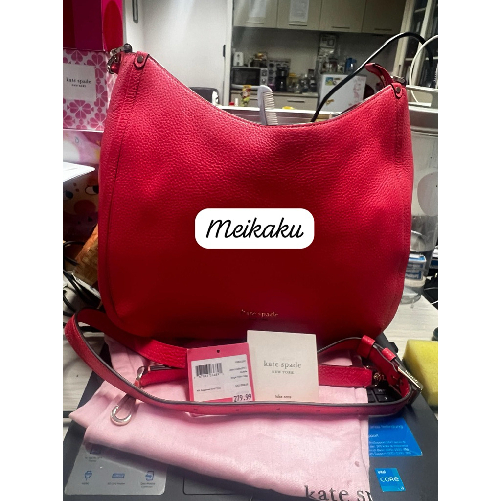 Preloved Kate Spade Roulette Pebbled Leather Large Hobo Bag