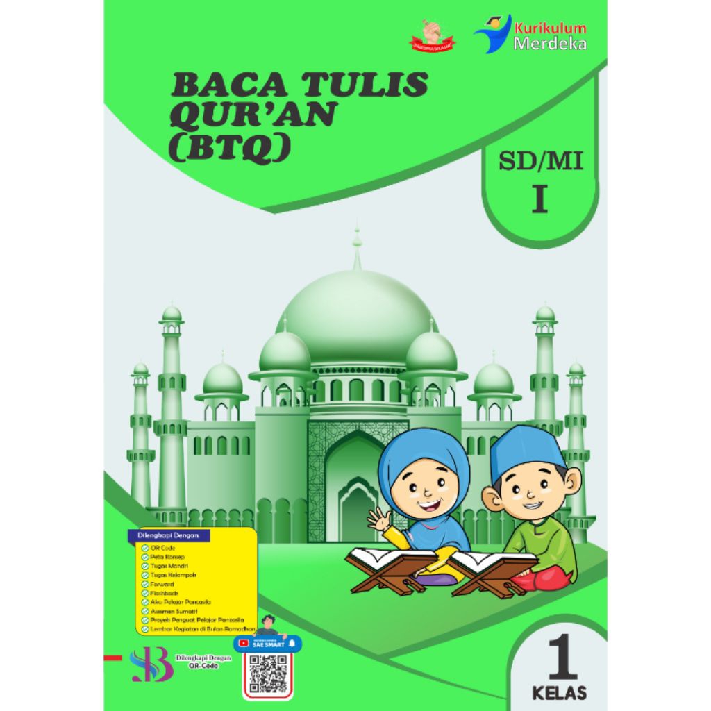 BACA TULIS QUR'AN (BTQ) Kelas 1,2,3,4,5,6 SD/MI ~ KURIKULUM MERDEKA , 100%ORI