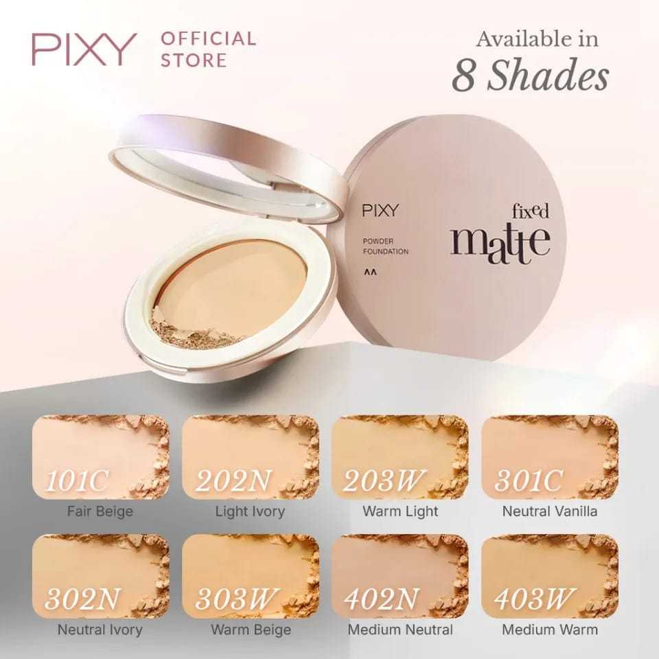 PIXY Powder Foundation Fixed  Matte 9.5gr-pixy powder-pixy foundation-pixy