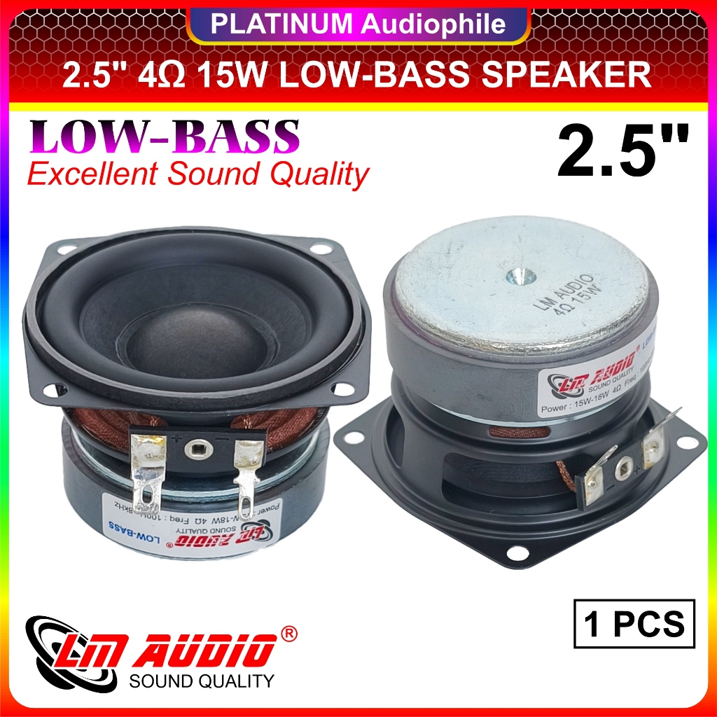 Speaker 2.5" inch 4 ohm 15W Low Bass Speker Hifi Subwoofer LM-2530