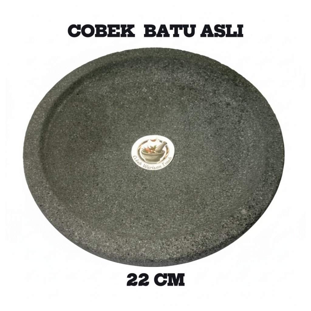 Cobek Batu Asli 22 cm Cobek Batu Asli 100% Original Cobek Batu Gunung Merapi