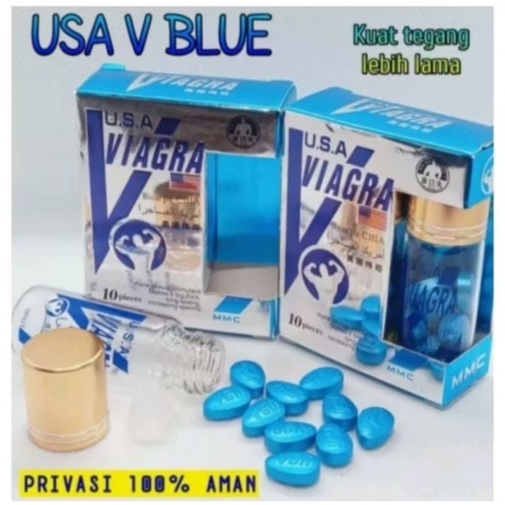 Viagraa 1 BUTIR Mmc Blue Biru Original Pill Penambah Stamina Pria Obat Herbal Vitalitas Tahan Lama K
