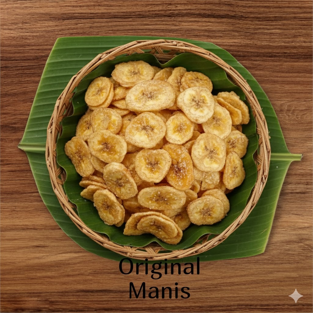 OLEH-OLEH KHAS LAMPUNG Keripik Pisang Kepok Dengan Rasa ( Gula Manis ) | Keripik Pisang Coklat Lampu