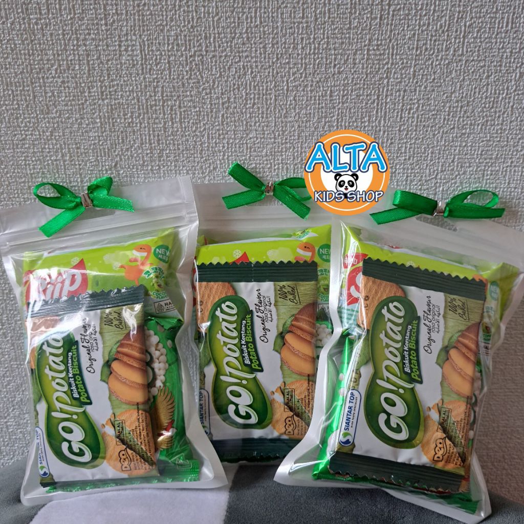 Bingkisan Jajan Tema Hijau / Snack Gift / Jajan Mini / Mini gift snack / Mini Hampers
