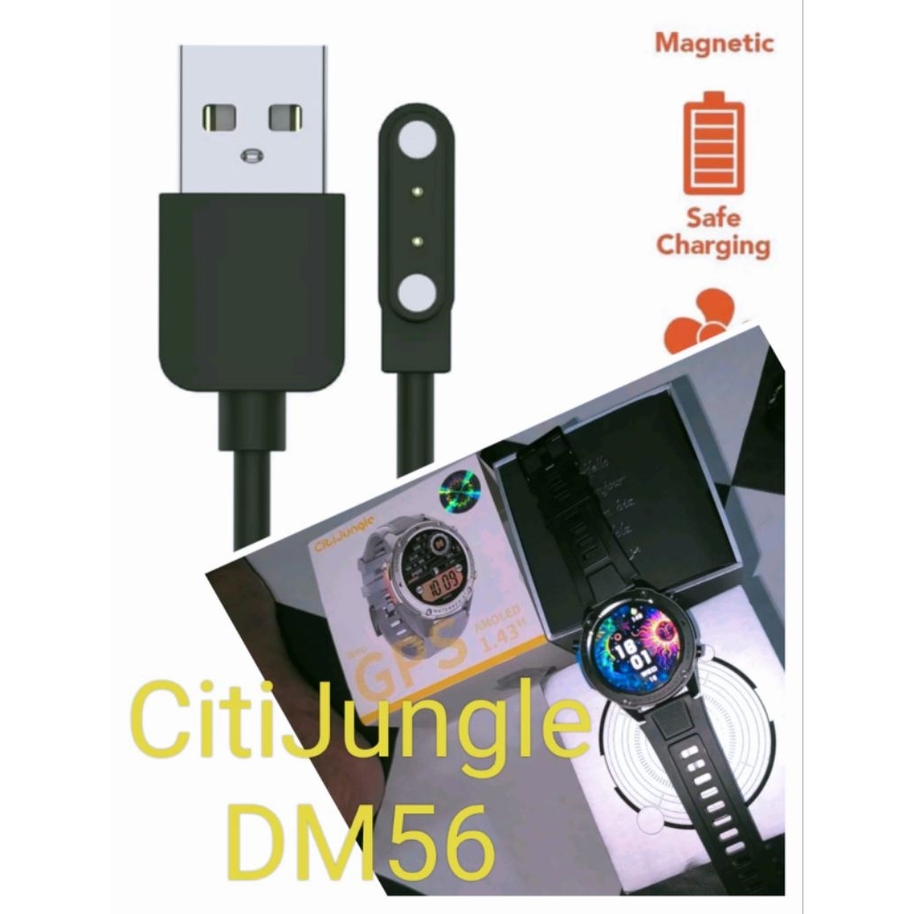 Citijungle DM56 Neo GPS Smart Watch Kabel Charger Smartwatch Citijungle GPS SE Magnetic 2 Pin Kabel 