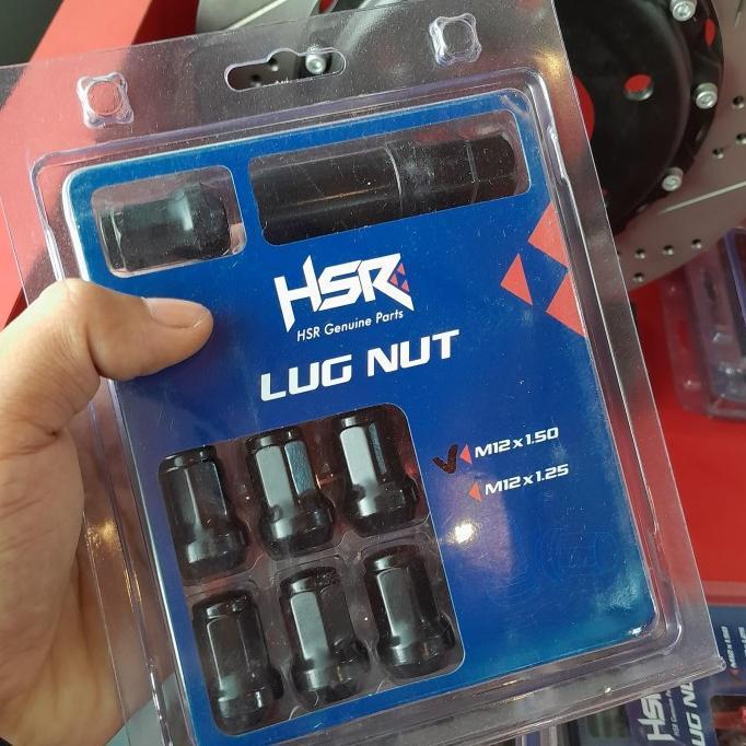 baut mobil mur racing heptagon hsr black 12x1.5 dan 12x1.25