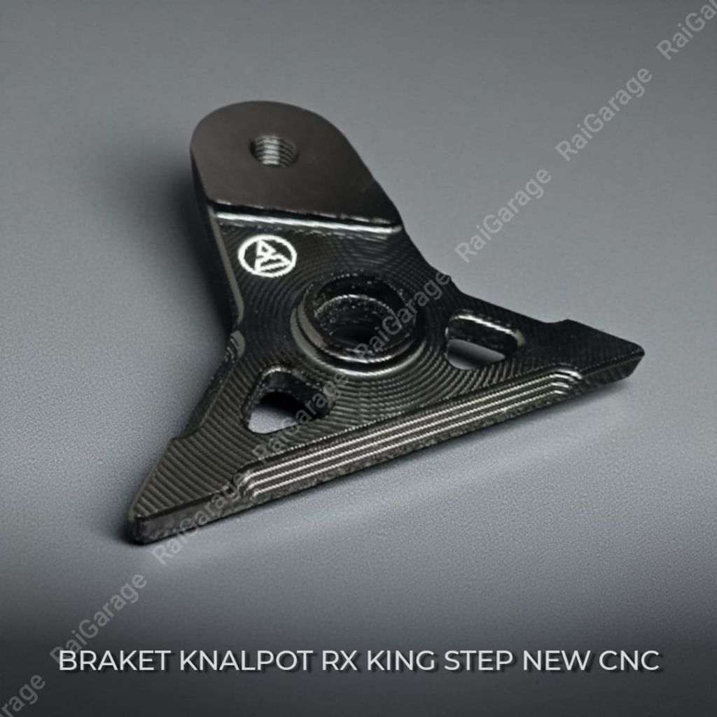 braket knalpot rx king step new hitam