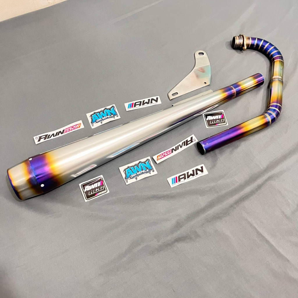 knalpot gl 100 standar racing sanblue