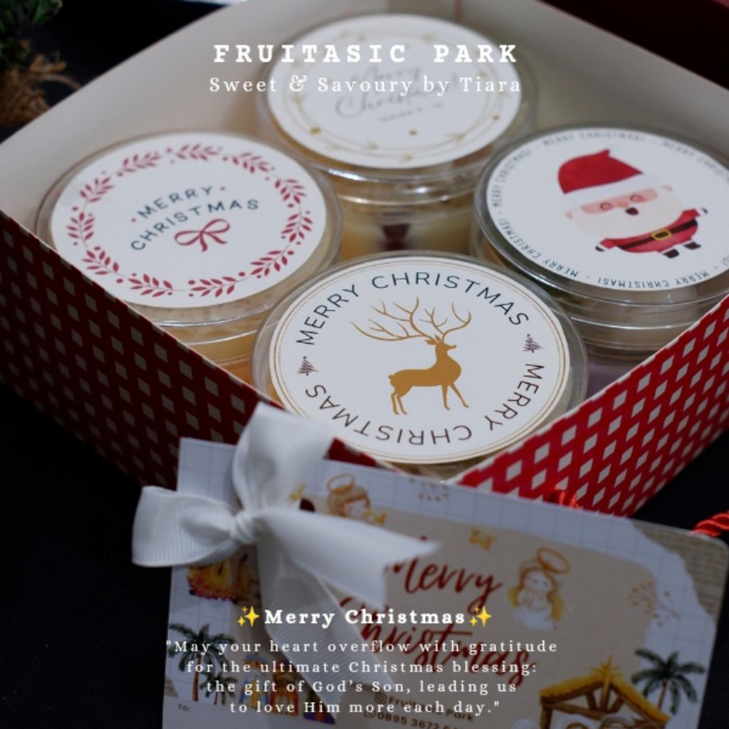 (INSTAN LANGSUNG KIRIM DIHARI YANG SAMA) Hampers Christmas / Natal Surabaya (Salad Buah & Pudding)