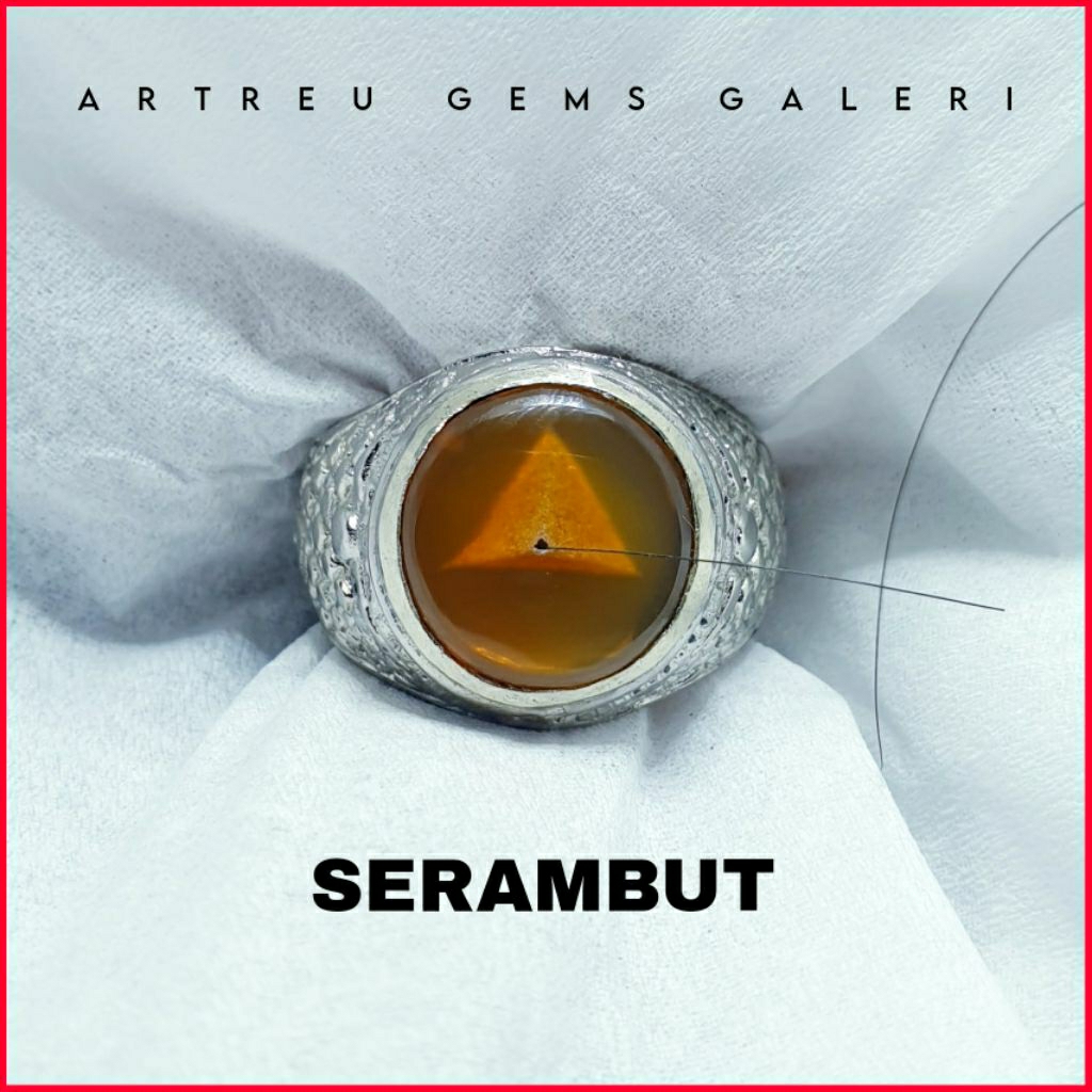 Batu Combong Serambut ( Segitiga ) | COD Bisa | Cincin Batu Akik Ring 5-10