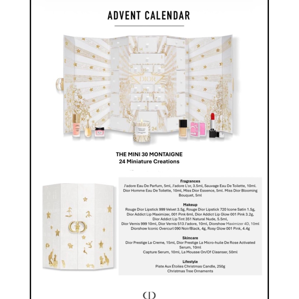 ADVENT CALENDAR HOLIDAY DIOR & YSL 2025