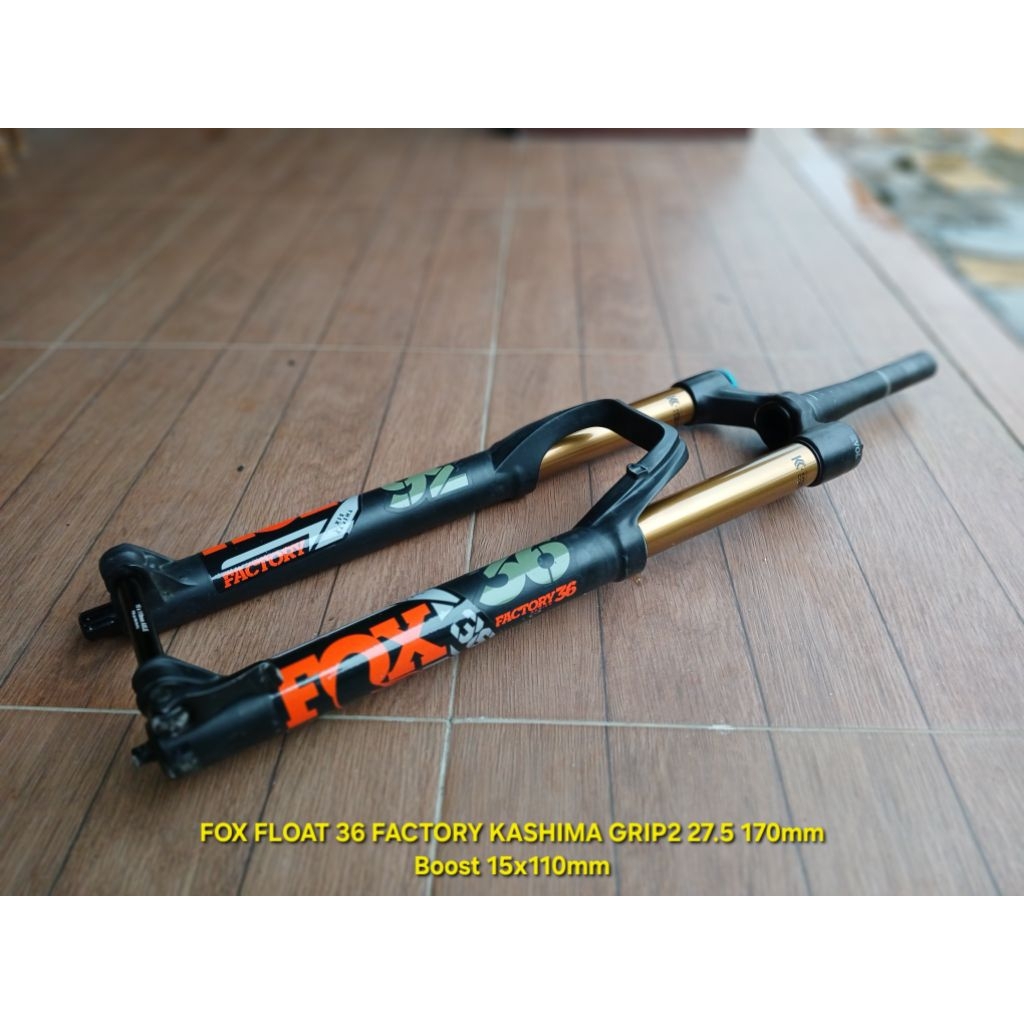 fox float 36 grip2 factory kashima 27.5 travel 170mm boost 15x110mm fork sepeda mtb enduro