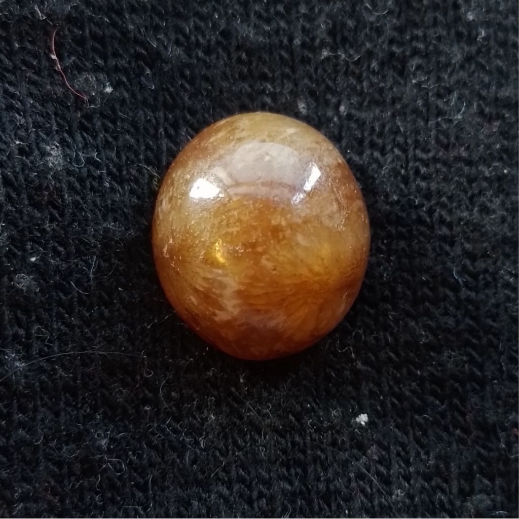 Natural Batu Akik Teratai Bunga Cokelat Tembus Kristal