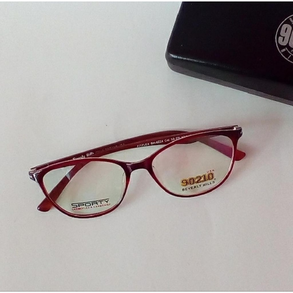 Frame Kacamata Beverly Hills BH6024 Maroon Black Brown Original
