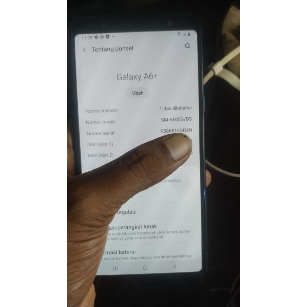 samsung A6 plus ram 4/32 minus lcd cek deskripsi