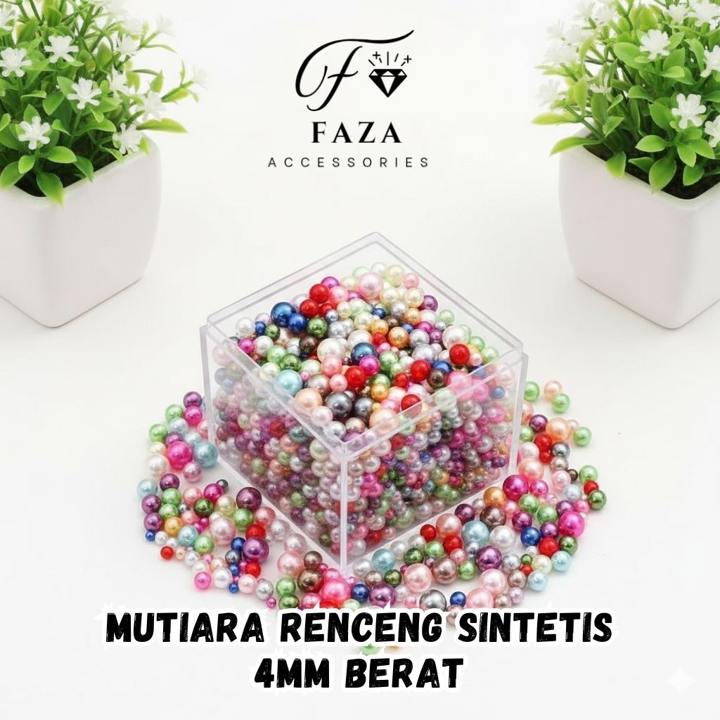Mutiara Sintetis 4M / Mute payet / Payet Mutiara / Mutiara Renteng / Mutiara Berat / Pearl / Mutiara