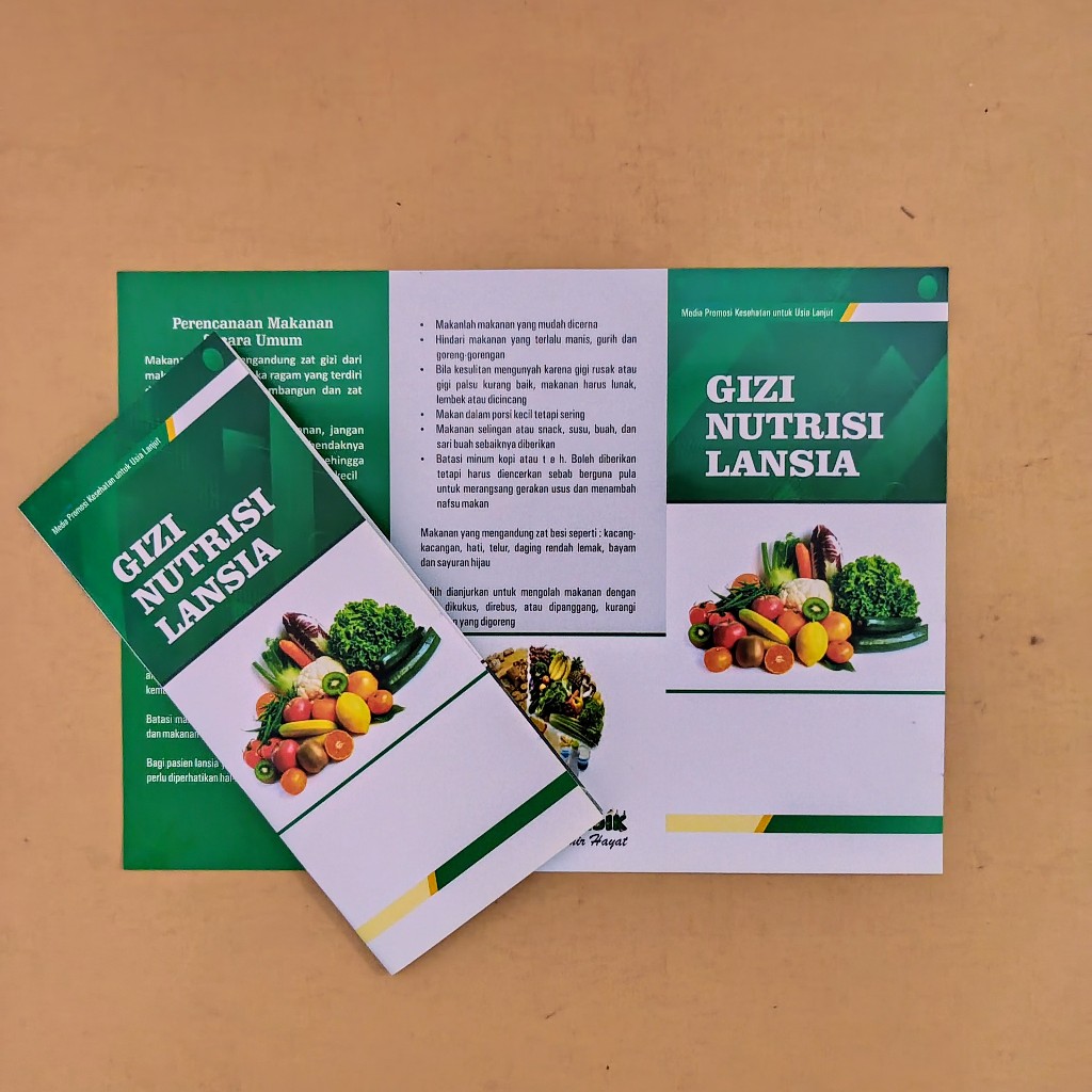 Leaflet/Brosur Gizi Nutrisi Lansia - Leaflet Kesehatan Lansia - Brosur Gizi Lansia