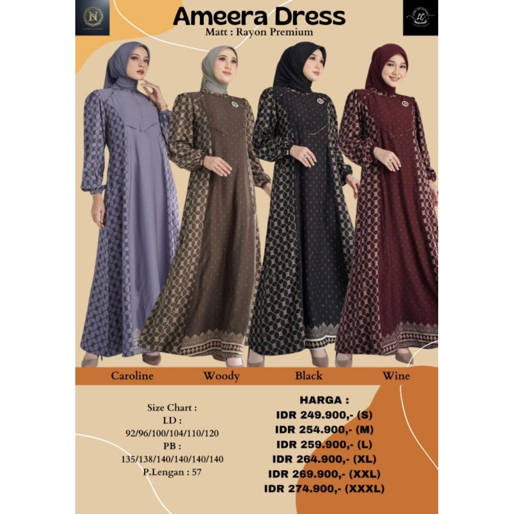 AMEERA DRESS & MIDI  BY NADHEERA LUXURY ORII