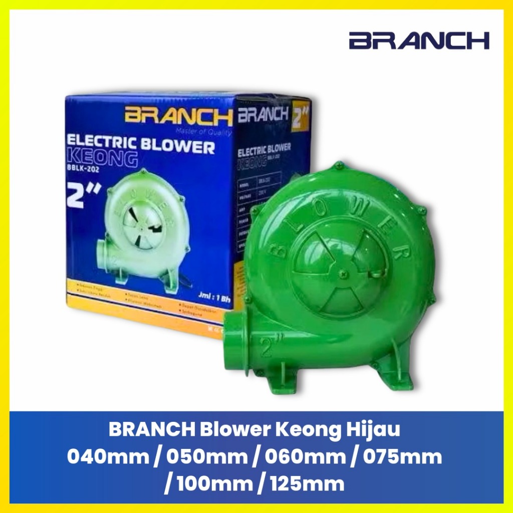 Blower Electric Keong Hijau Branch Original 80 Watt - 370 Watt - Alat Tiup Udara Industri