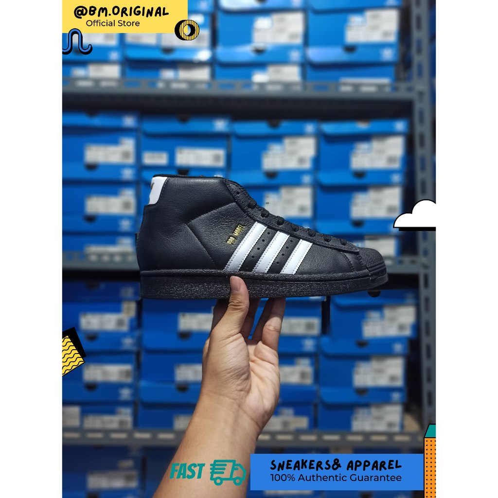 Adidas Pro Model Core Black Cloud White Gold Metallic IE6593