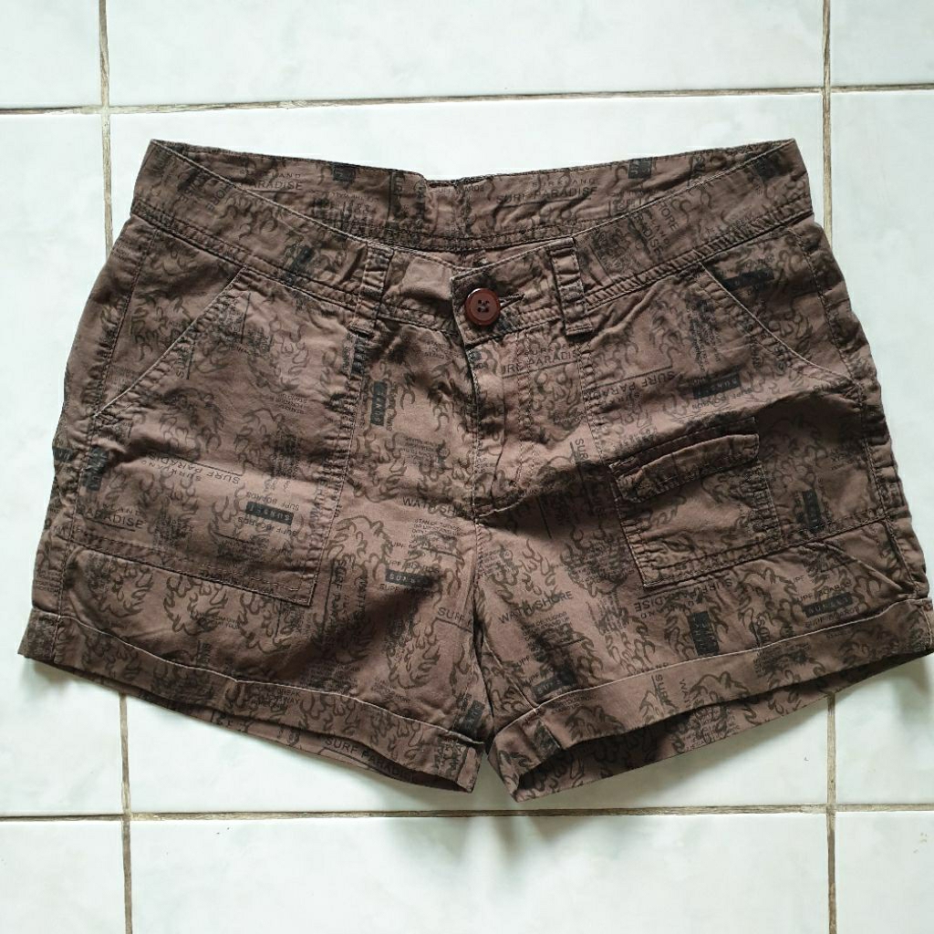 PL Celana Pendek X8 coklat motif