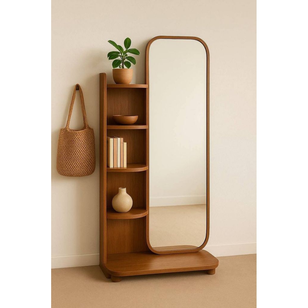 miror cermin miror kaca full body aesthetic miror standing miror kaca kayu jati Jepara
