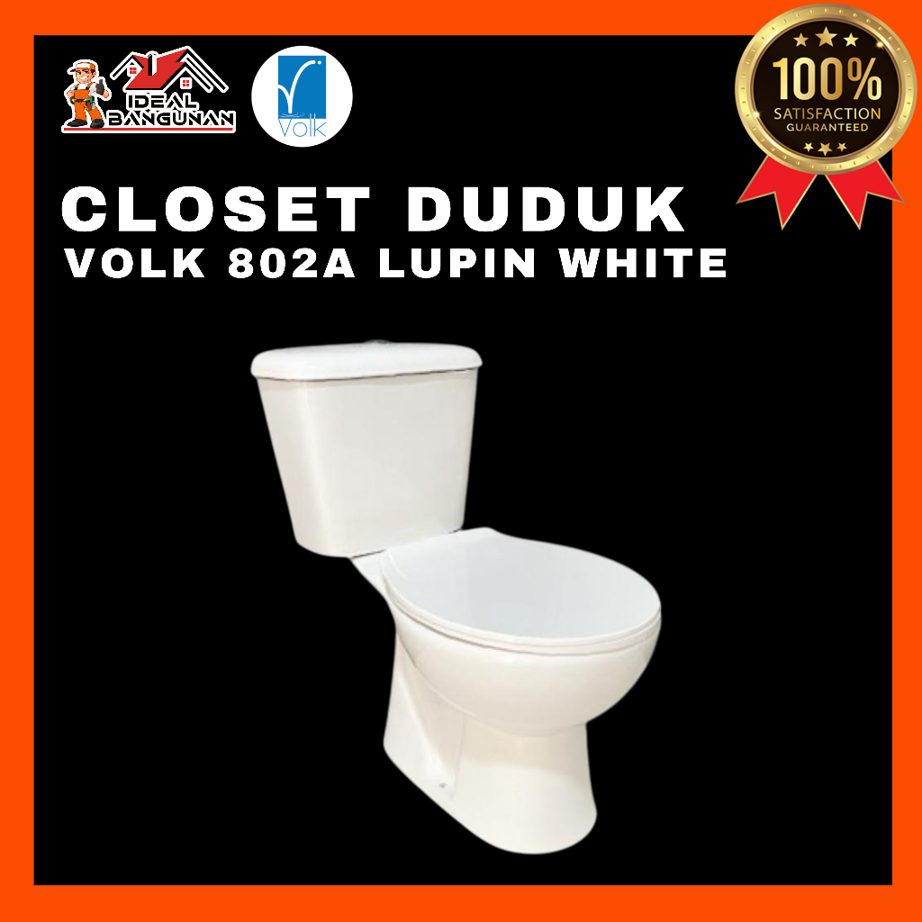 802A CLOSED DUDUK LUPIN | VOLK LUPIN TWO PIECE TOILET | KLOSET DUDUK VOLK | CLOSED DUDUK | CLOSED DU