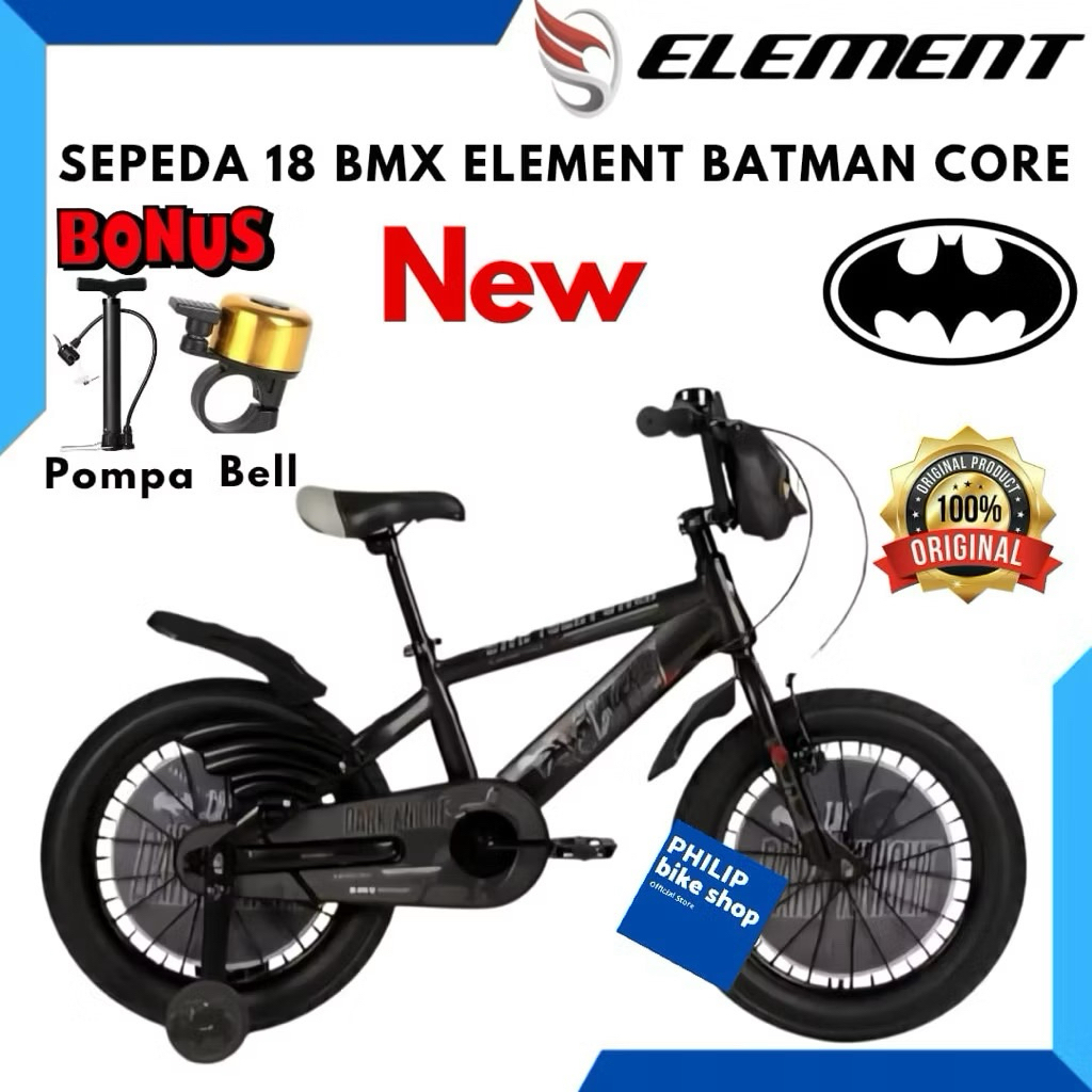 Sepeda Anak Laki Laki 18 Inch Element Batman Core Terbaru