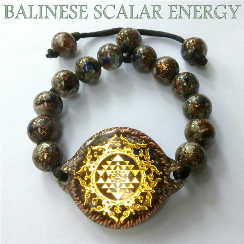 GELANG BIO G BUSTER 7 CAKRA ORGONITE SCALAR ENERGY WITH SRI YANTRA