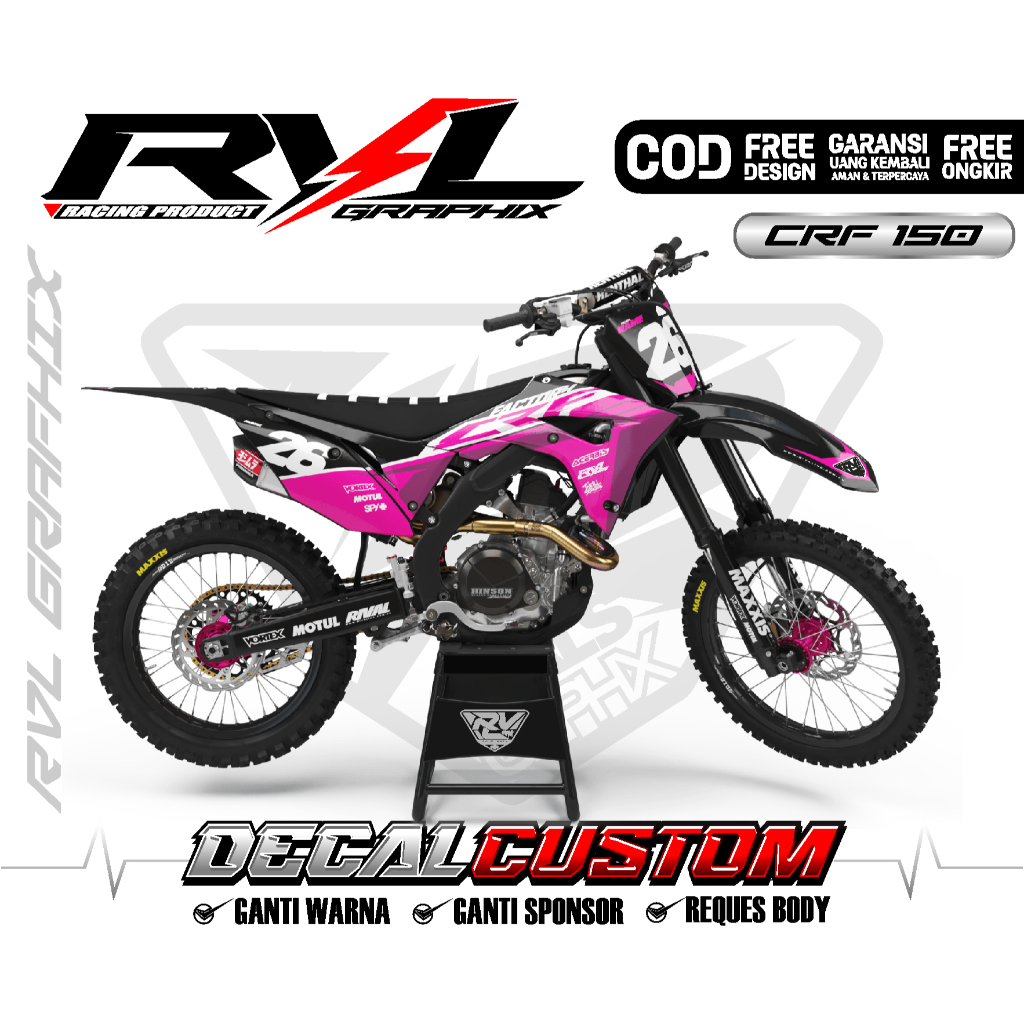 DECAL STICKER CRF 150/250 CUSTOM PREMIUM