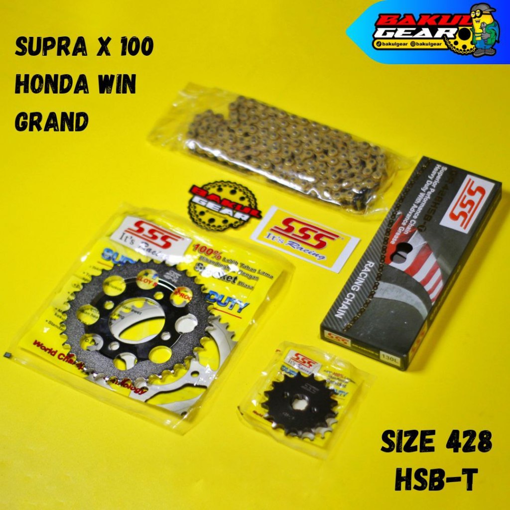 Gir Gear Set Honda Win Astrea Grand Supra 100 SSS HSBT 428