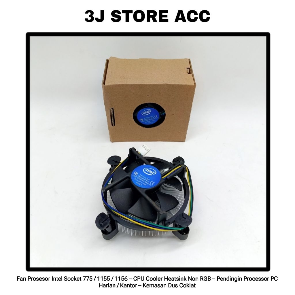 Fan Prosesor Intel Socket 775 / 1155 / 1156 – CPU Cooler Heatsink Non RGB – Pendingin Processor PC H
