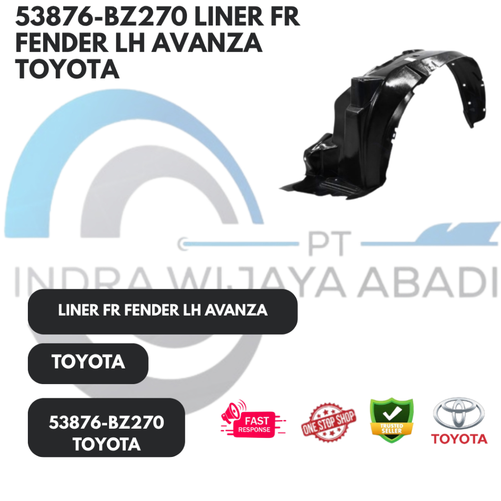 53876-BZ270 LINER FR FENDER LH AVANZA TOYOTA