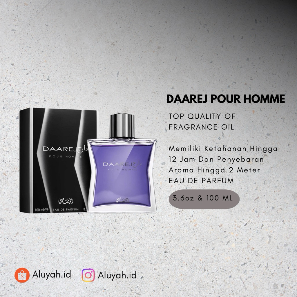 Dareej Pour Homme by Rasasi(100ml) original parfume