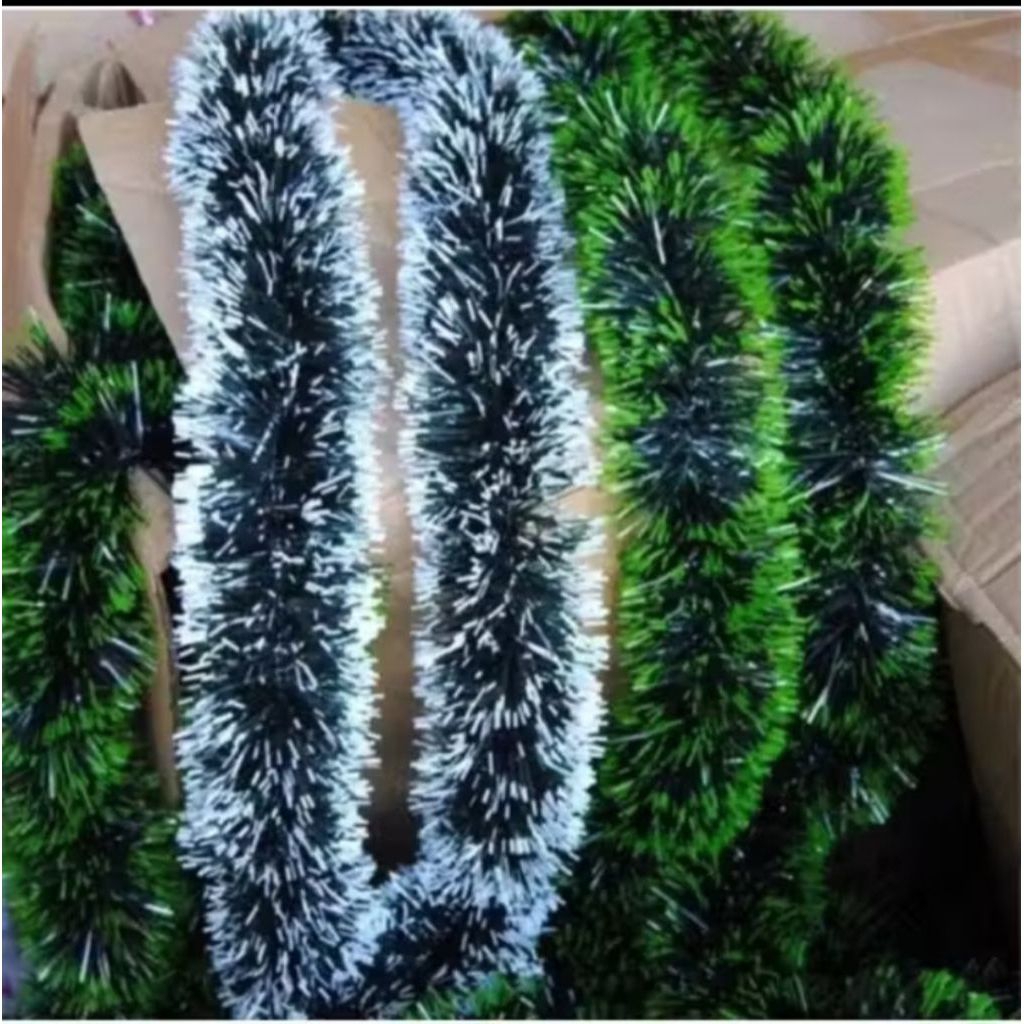 Slinger Natal Putih Salju Slinger Natal Hijau Daun Decor Pohon Natal Acessories Natal Murah