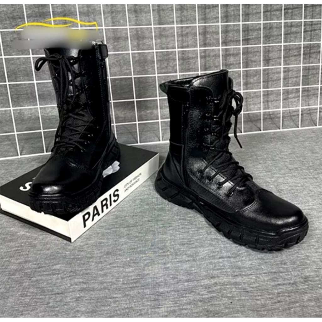 Sepatu PDL model jatah polri 2020 bahan kulit sapi