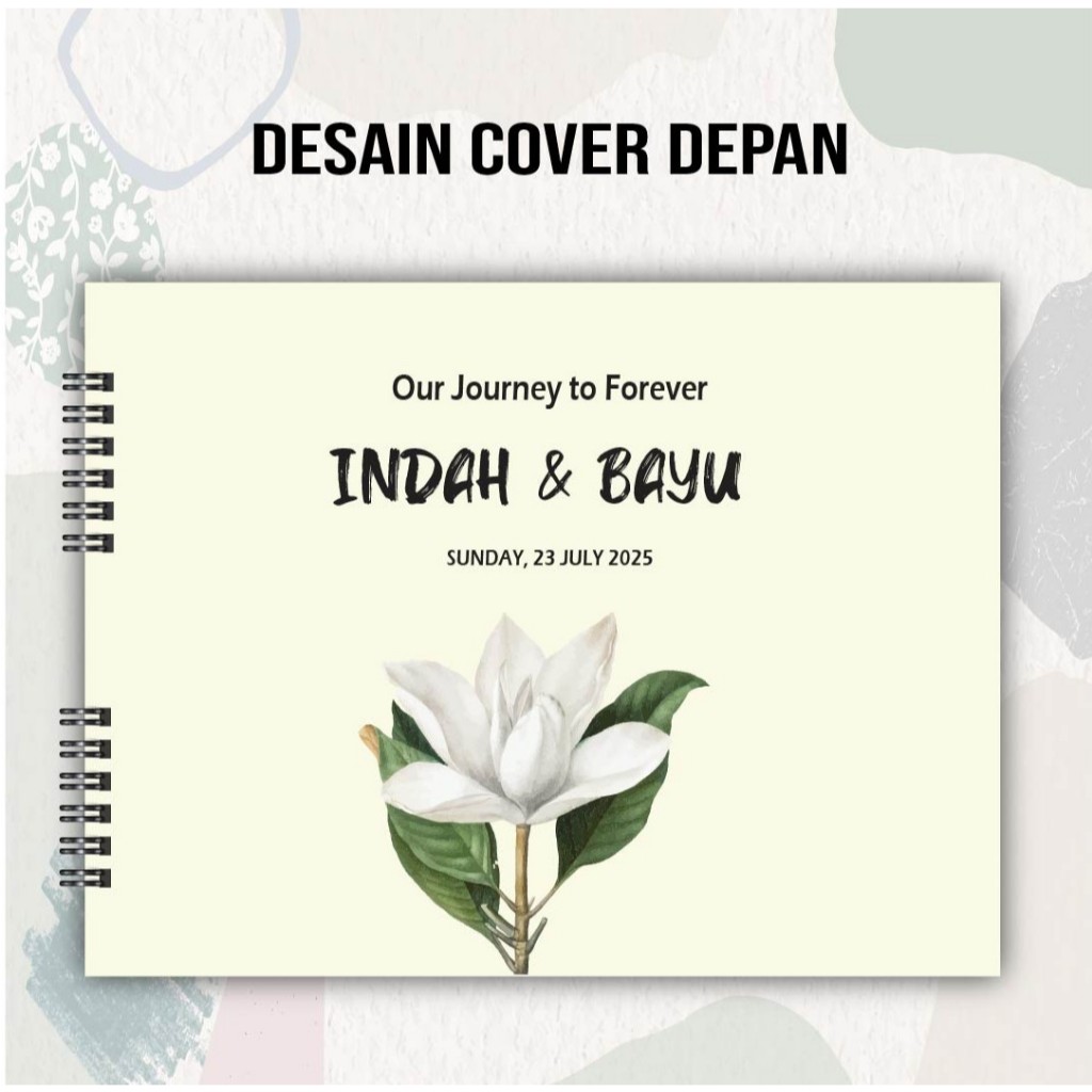 Guest Book Wedding Buku Tamu Pernikahan Custom Hard Cover Premium Kekinian Termurah By SPESIALIS BUK