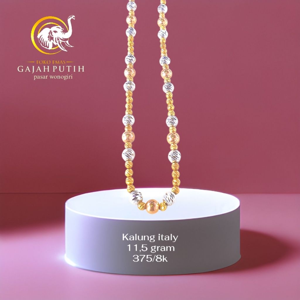 Kalung emas model itali 11,5 gram 8k