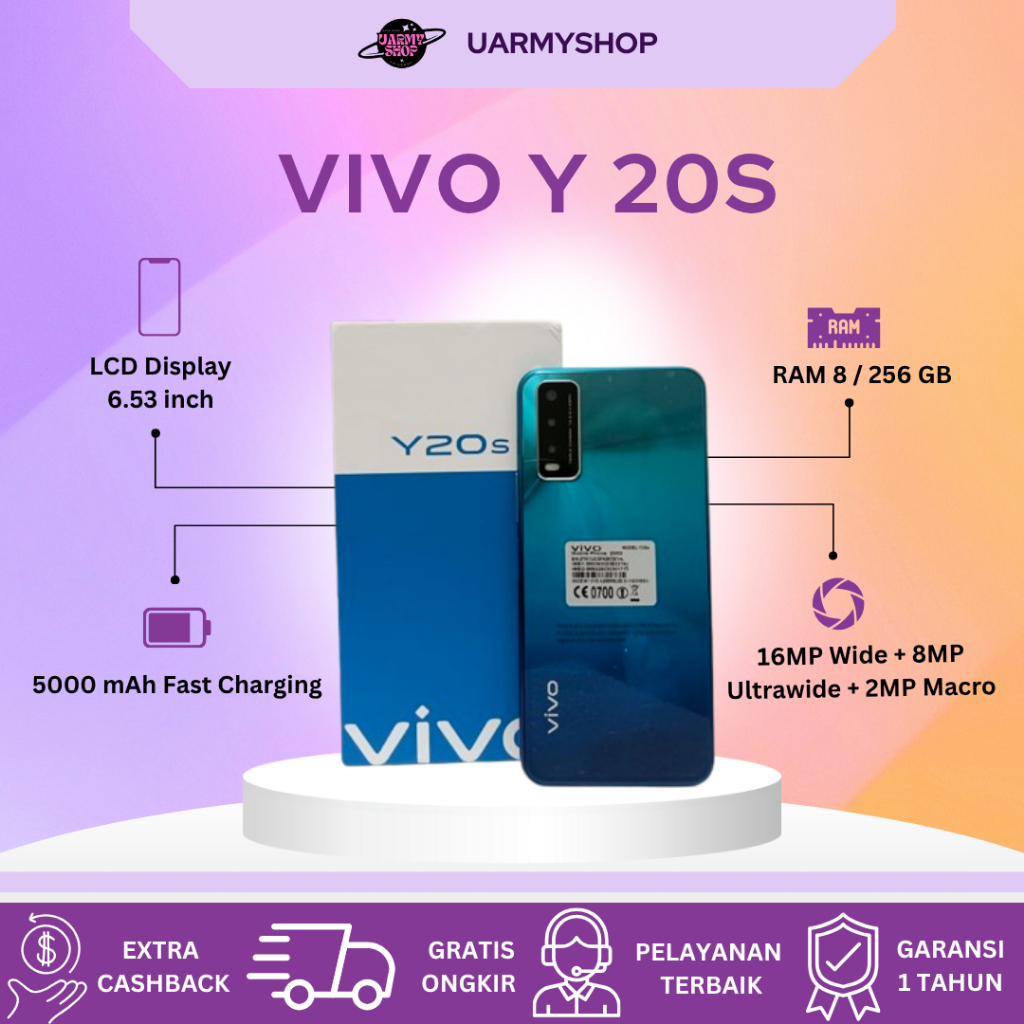 Hp Vivo Y20S RAM 8/256gb