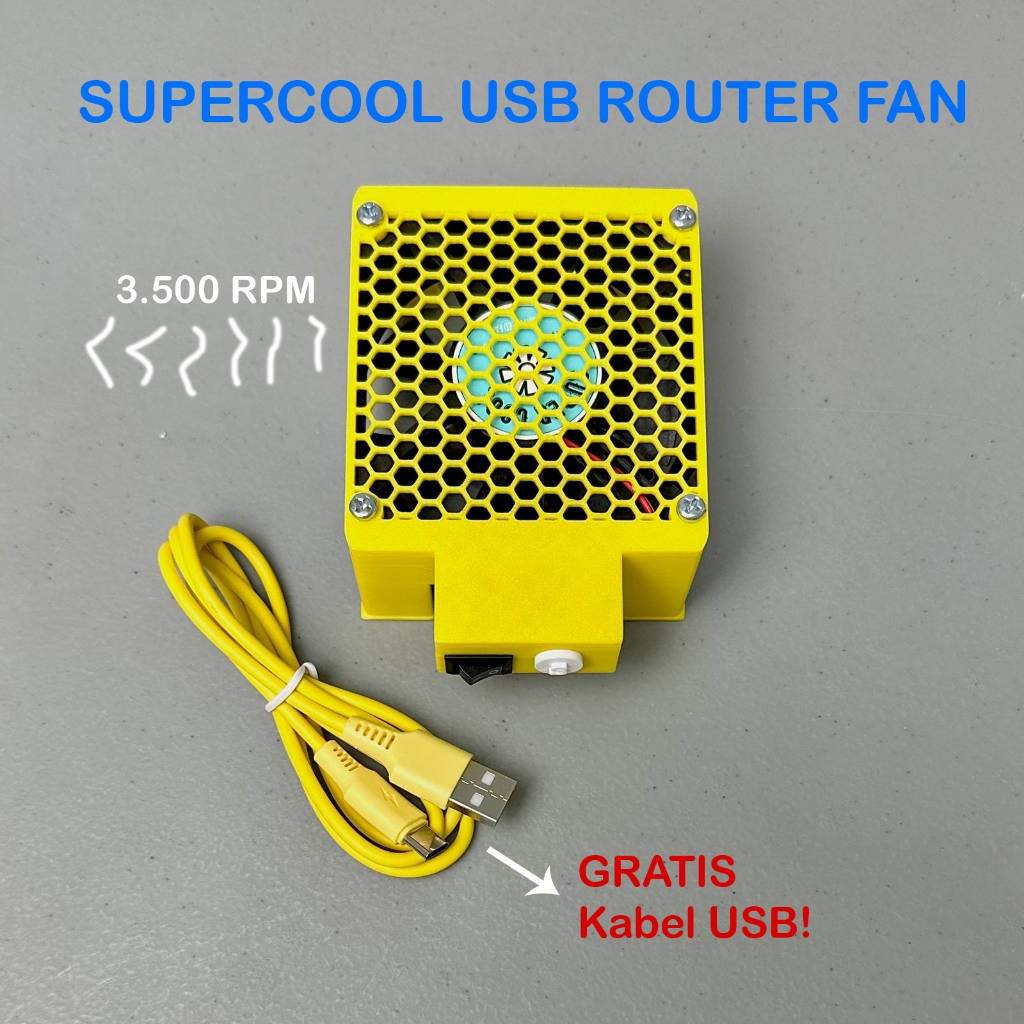 SUPERCOOL USB ROUTER FAN - Kipas Modem Router WiFi TV Box Decoder