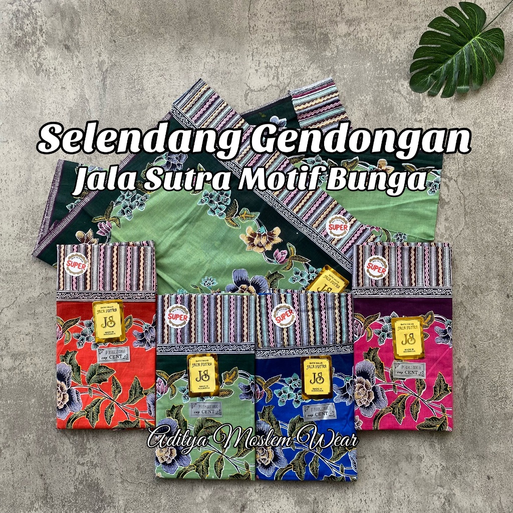 Kain Gendongan Bayi Selendang Jarik Gendong Batik Cap Jala Sutra JS Motif Bunga