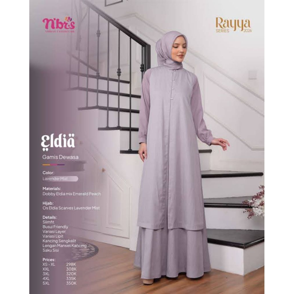 Nibras Gamis Dewasa Eldia Lavender Mist