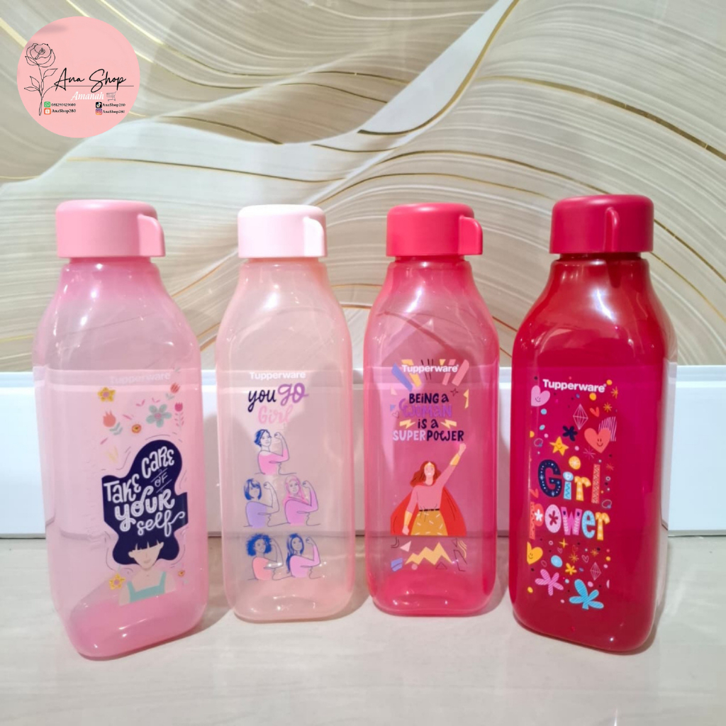 Tupperware Eco Bottle Square 500 Ml - Botol Minum