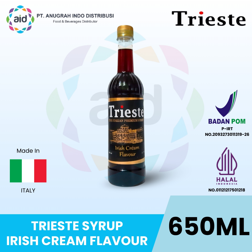 Trieste Italian Premium Syrup Irish Cream Flavour