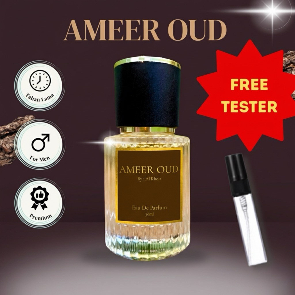 Parfum Ameer Oud Al Khoir – Parfum Oud Pria Premium – Aroma Arabian Elegan – Tahan Lama & Maskulin