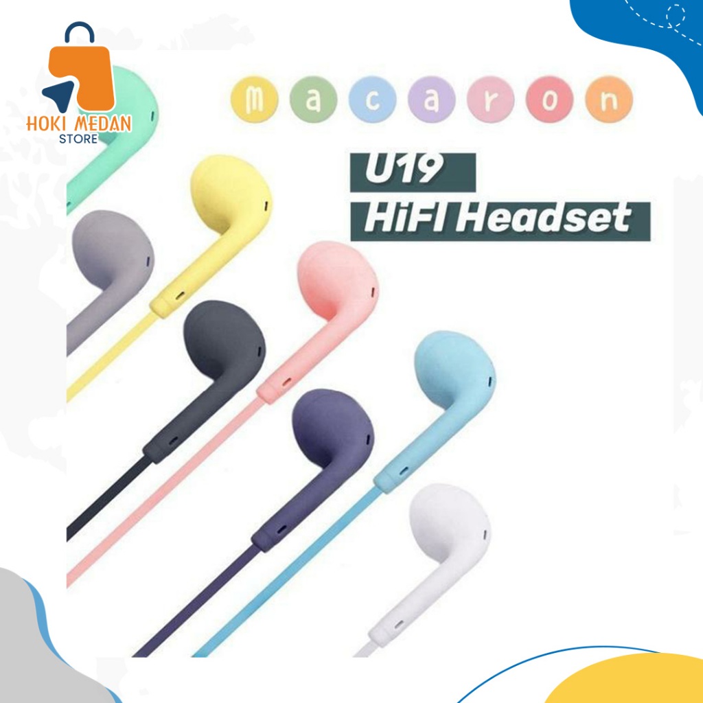 K 105 Headset Stereo U19 Macaron Original Extra Bass Headset Macaron Headset Bagus Murah Headset Mus