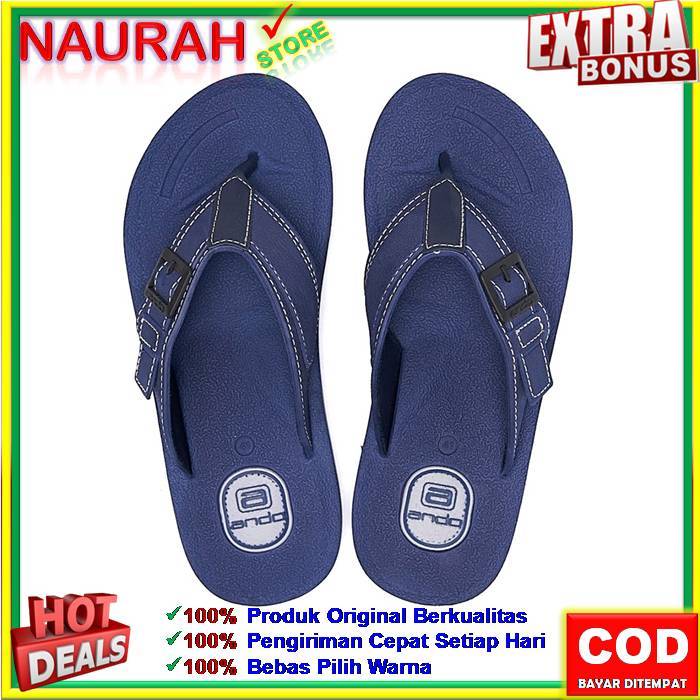 Sandal Jepit Ando Nick Sendal Jepit Pria Tali Gesper Anti Slip Karet Original