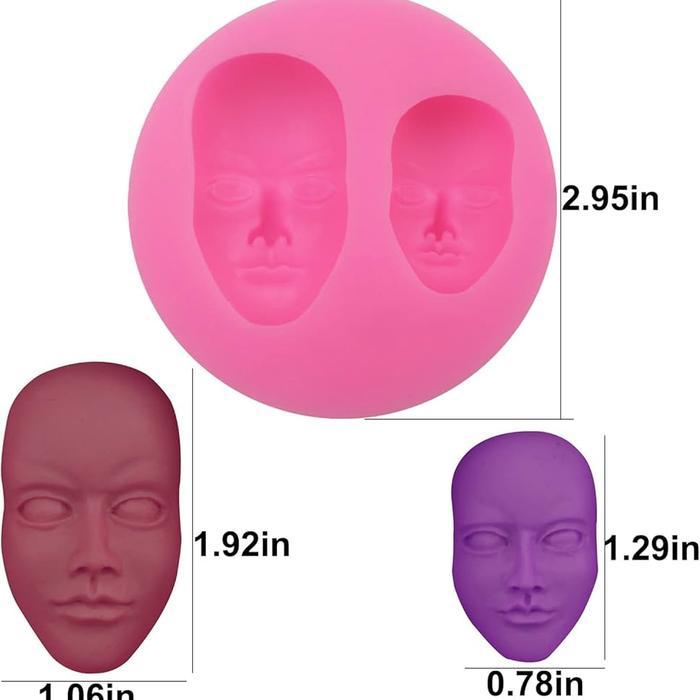 MAOSTORE CETAKAN FONDANT CETAKAN CLAY CETAKAN COKLAT MUKA FACE MOLD